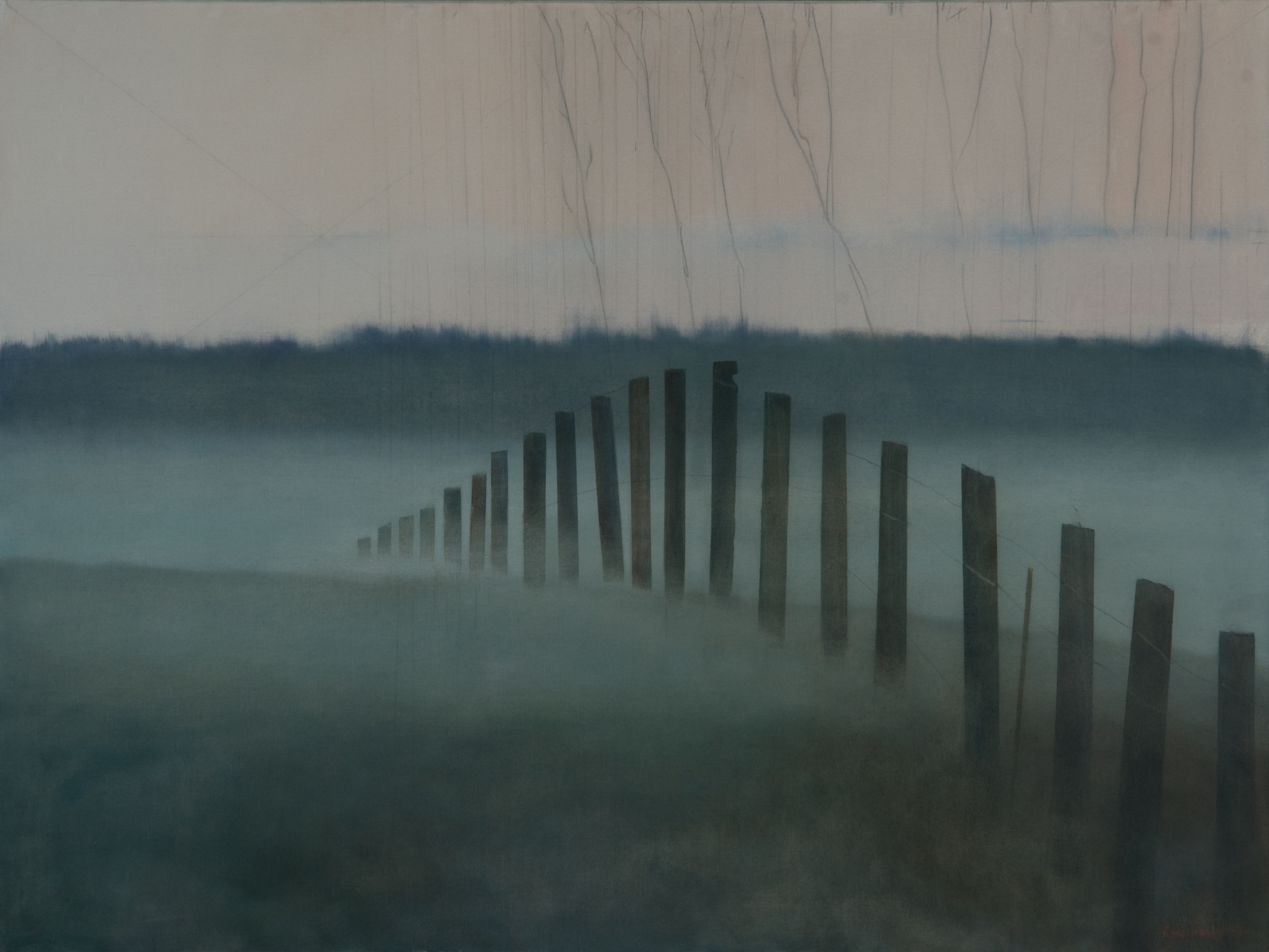 Fence in mist
